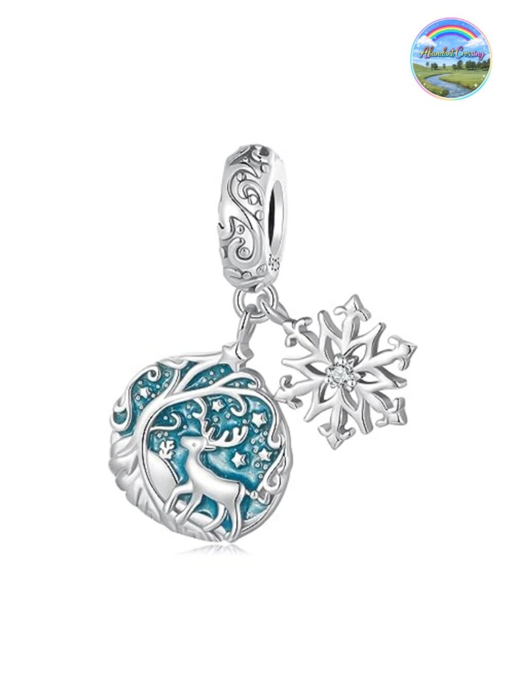 S925 Sterling Silver Charm for Bracelet & Necklace Platinum Plated